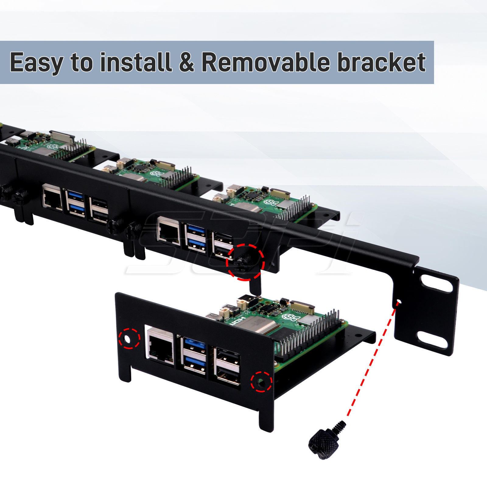 Soporte en rack extraíble 1U d - Raspberry Pi Rackmount 1U 19 Inch reseña y precio